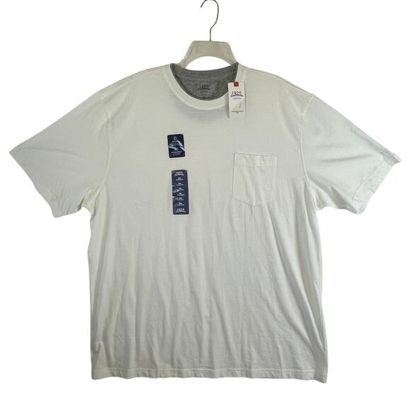 Izod Saltwater Mens XXL White T Shirt Relaxed Chatham Point Tee Soft Stretch - Picture 1 of 12
